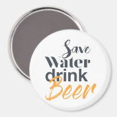 Trendy, grappig, stadsontwerp Save Water Drink Bee Magneet (Voorkant / Achterkant)