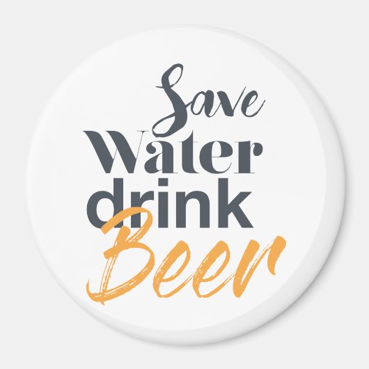 Trendy, grappig, stadsontwerp Save Water Drink Bee Magneet (Voorkant)