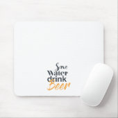 Trendy, grappig, stadsontwerp Save Water Drink Bee Muismat (Met muis)