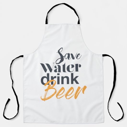 Trendy, grappig, stadsontwerp Save Water Drink Bee Schort (Voorkant)