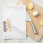 Trendy, grappig, stadsontwerp Save Water Drink Bee Theedoek (Quarter Fold)