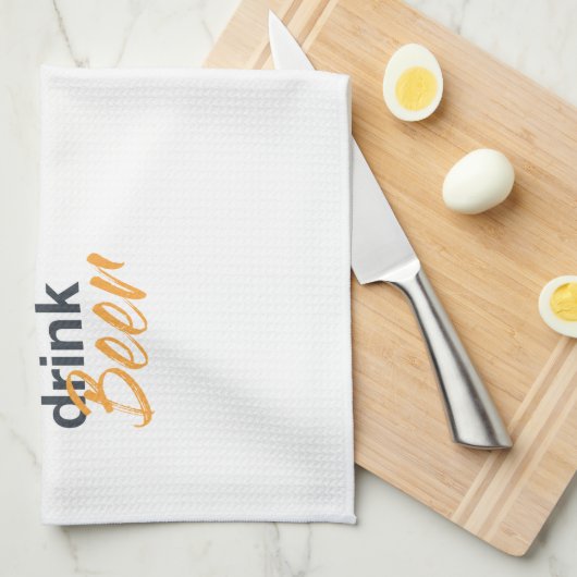 Trendy, grappig, stadsontwerp Save Water Drink Bee Theedoek (Quarter Fold)