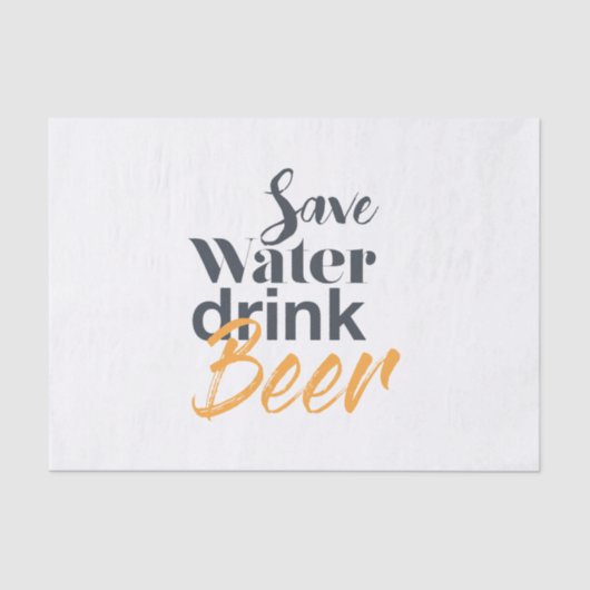 Trendy, grappig, stadsontwerp Save Water Drink Bee Tissuepapier (Voorkant)