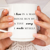 Trendy grappige moderne typografie koffiemok