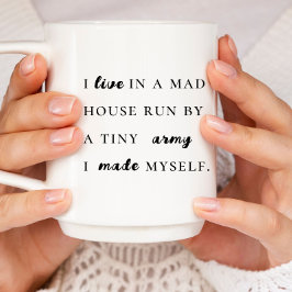 Trendy grappige moderne typografie koffiemok