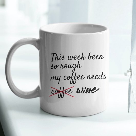 Trendy grappige moderne typografie koffiemok