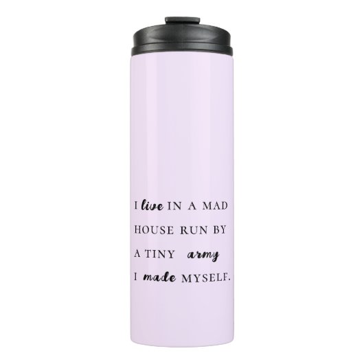 Trendy grappige moderne typografie thermosbeker (Voorkant)