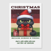 Trendy Grappige Sarcastische Kat Retro Kerst Vakan (Voorkant)