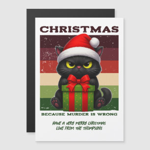 Trendy Grappige Sarcastische Kat Retro Kerstvakant