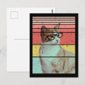 TRENDY GRAPPIGE SCHATTIGE KAT VINTAGE BRIEFKAART (Voorkant / Achterkant)