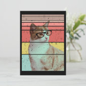 TRENDY GRAPPIGE SCHATTIGE KAT VINTAGE KAART (Staand voorkant)