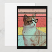 TRENDY GRAPPIGE SCHATTIGE KAT VINTAGE KAART (Voorkant / Achterkant)