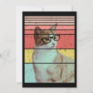 TRENDY GRAPPIGE SCHATTIGE KAT VINTAGE KAART