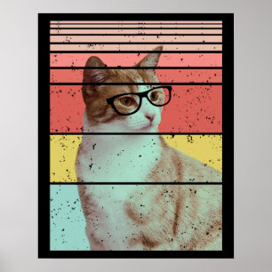 TRENDY GRAPPIGE SCHATTIGE KAT VINTAGE POSTER