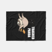 Trendy Grappige Vernielde Panda Dronken Wasbeer Li Fleece Deken (Voorkant (Horizontaal))