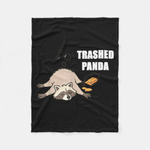Trendy Grappige Vernielde Panda Dronken Wasbeer Li Fleece Deken