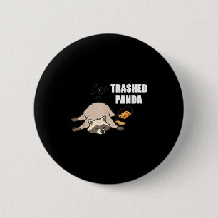 Trendy Grappige Vernielde Panda Dronken Wasbeer Li Ronde Button 5,7 Cm