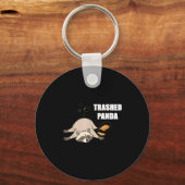 Trendy Grappige Vernielde Panda Dronken Wasbeer Li Sleutelhanger (Voorkant)