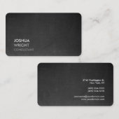 Trendy Gray Chalkboard Attractive Plain Chic Visitekaartje (Voorkant / Achterkant)