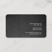 Trendy Gray Chalkboard Attractive Plain Chic Visitekaartje (Achterkant)