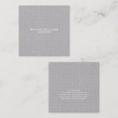 Trendy Gray Checks Modern Minimalist Professional Vierkante Visitekaartje (Voorkant / Achterkant)
