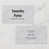 Trendy Gray Contemmodern Executive Manager Visitekaartje (Voorkant / Achterkant)