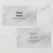 Trendy Gray Contemmodern Executive Manager Visitekaartje (Voorkant / Achterkant)