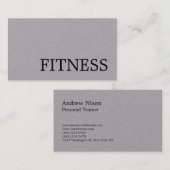 Trendy Gray Fitness Sport Professional Trainer Visitekaartje (Voorkant / Achterkant)