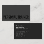 Trendy Gray Fitness Sport Visitekaartje (Voorkant / Achterkant)