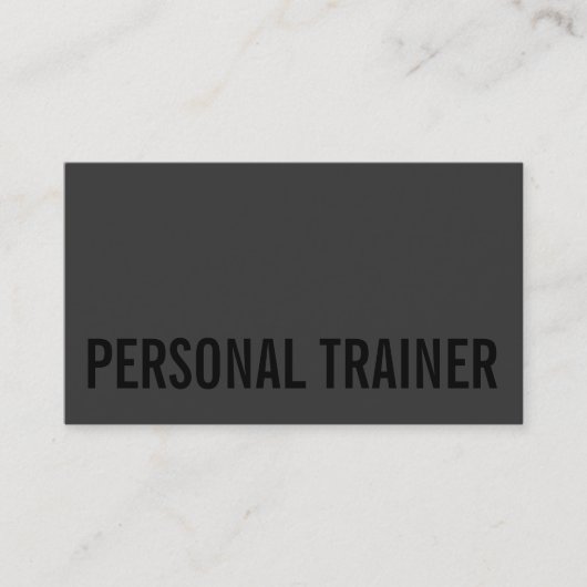 Trendy Gray Fitness Sport Visitekaartje (Voorkant)