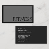 Trendy Gray Fitness Sport Visitekaartje (Voorkant / Achterkant)