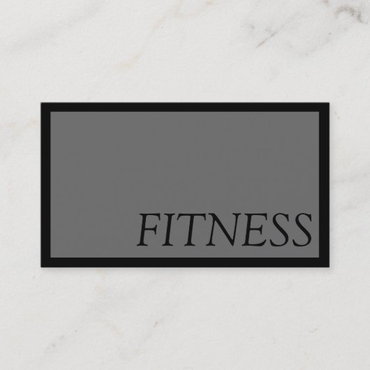 Trendy Gray Fitness Sport Visitekaartje (Voorkant)