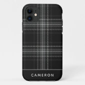 Trendy Gray Flannel Pset Editable Name Case Mate (Achterkant)