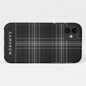 Trendy Gray Flannel Pset Editable Name Case Mate (Achterkant (horizontaal))
