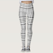 Trendy Gray Flannel Pset Pattern Leggings (Voorkant)