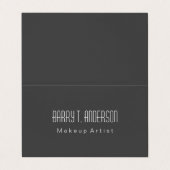 Trendy Gray Makeup Artist Hairdresser Professional Visitekaartje (Buitenkant ongevouwen)
