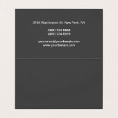 Trendy Gray Makeup Artist Hairdresser Professional Visitekaartje (Binnenkant ongevouwen)