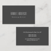 Trendy Gray Makeup Artist Hairdresser Professional Visitekaartje (Voorkant / Achterkant)
