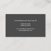 Trendy Gray Makeup Artist Hairdresser Professional Visitekaartje (Achterkant)