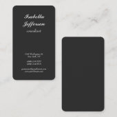 Trendy Gray Modern Minimalist Script Professional Visitekaartje (Voorkant / Achterkant)