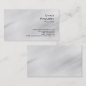 Trendy Gray Pattern Modern Monogram Visitekaartje (Voorkant / Achterkant)