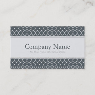 Trendy Gray Quatrefoil PatroonVisitekaartjes Visitekaartje