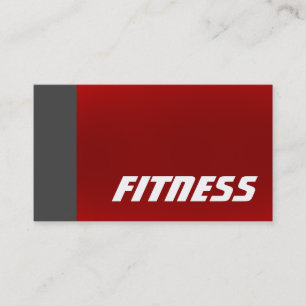Trendy Gray Red Fitness Sport Visitekaartje