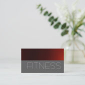 Trendy Gray Red Fitness Sport Visitekaartje (Staand voorkant)