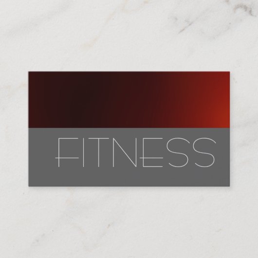 Trendy Gray Red Fitness Sport Visitekaartje (Voorkant)