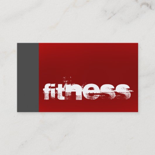 Trendy Gray Red Fitness Sport Visitekaartje (Voorkant)