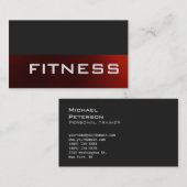 Trendy Gray Red Fitness Sport Visitekaartje (Voorkant / Achterkant)