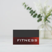 Trendy Gray Red Fitness Sport Visitekaartje (Staand voorkant)