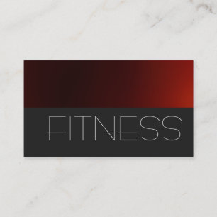 Trendy Gray Red Fitness Sport Visitekaartje
