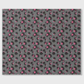 Trendy Gray roze leopard print dierlijk oerwoud Cadeaupapier (Vlak)